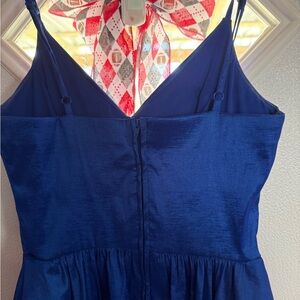 Elegant Blue Sleeveless DressBlue Prom Dress